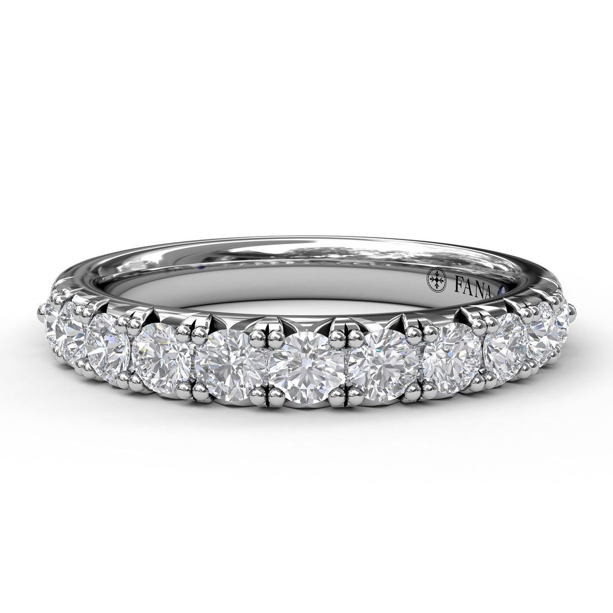 Handset French Pave Diamond Engagement Ring with Matching Band