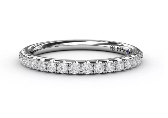 14K White Gold Natural Diamond Wedding Band | 0.306 CTW