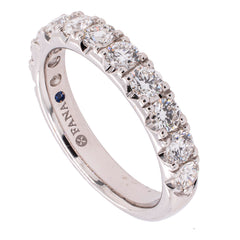 14K White Gold Diamond Wedding Band, view 2