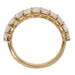 18K Yellow Gold Emerald-Cut Diamond Ring, view 2