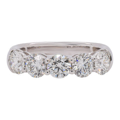 18K White Gold GIA Certified 5-Diamond Ring | 2.12 CTW, view 1