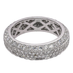 18K White Gold Pavé Diamond Wedding Band | 2.30 CTW, view 1