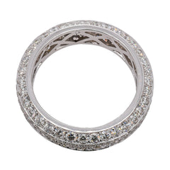 18K White Gold Pavé Diamond Wedding Band | 2.30 CTW, view 2