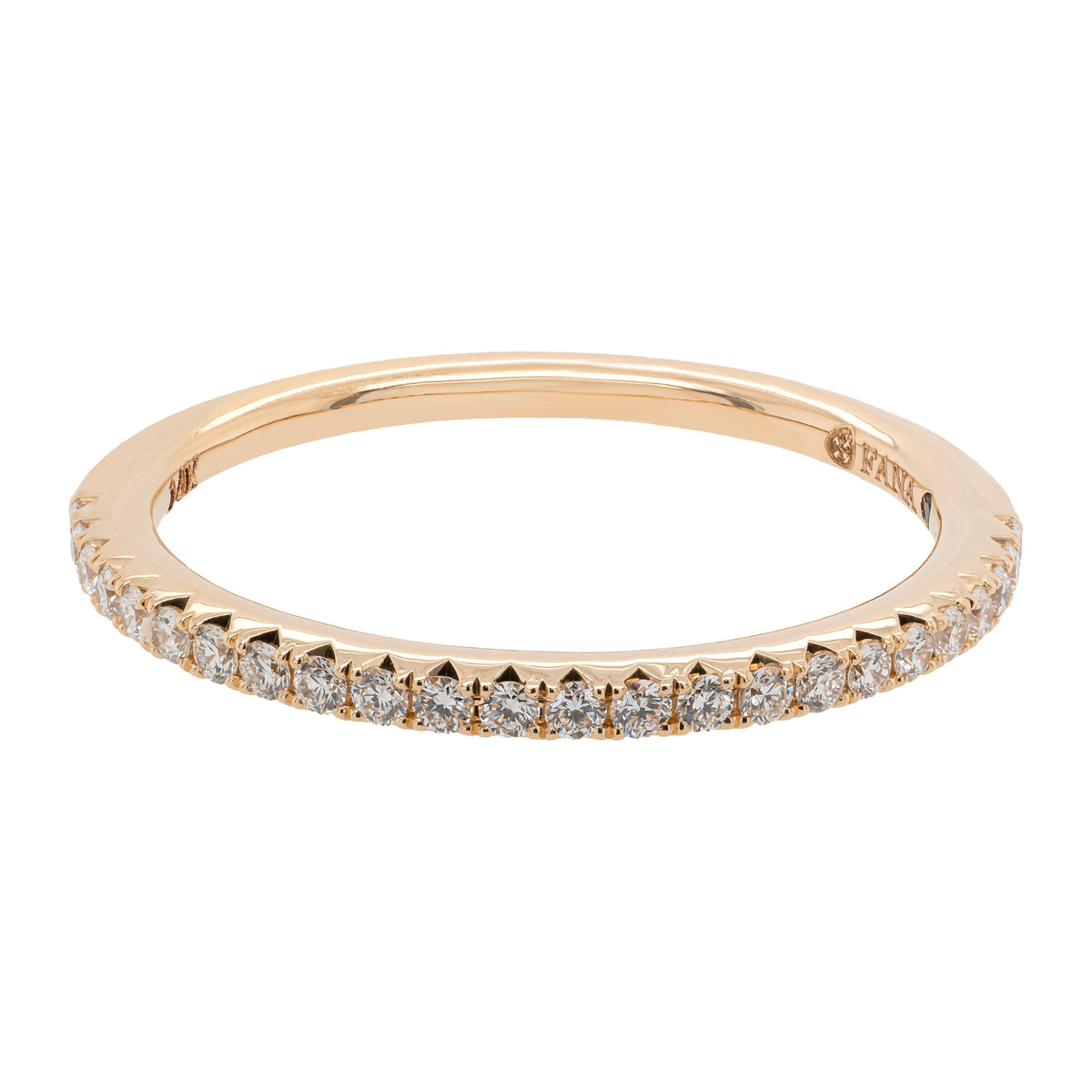 14K Yellow Gold Shared Prong Natural Diamond Wedding Band | 0.178 CTW
