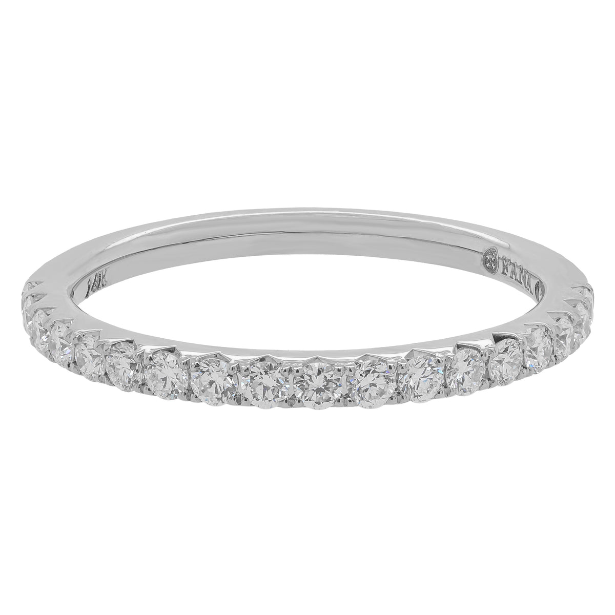 14K White Gold Natural Diamond Wedding Band | 0.306 CTW
