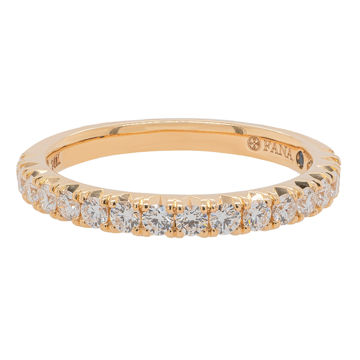 14K Yellow Gold Natural Diamond Half Annivesary Wedding Band | 0.468 CTW