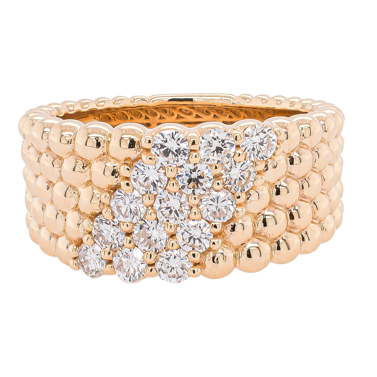 Diamond Encrusted Pave Yellow Gold Ring