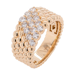 14K Yellow Gold Diamond Wide Band | .75 CTW, view 2