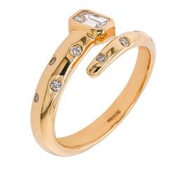 18K Yellow Gold Diamond Wrap Ring | 0.44 CTW G/SI Diamonds, view 2