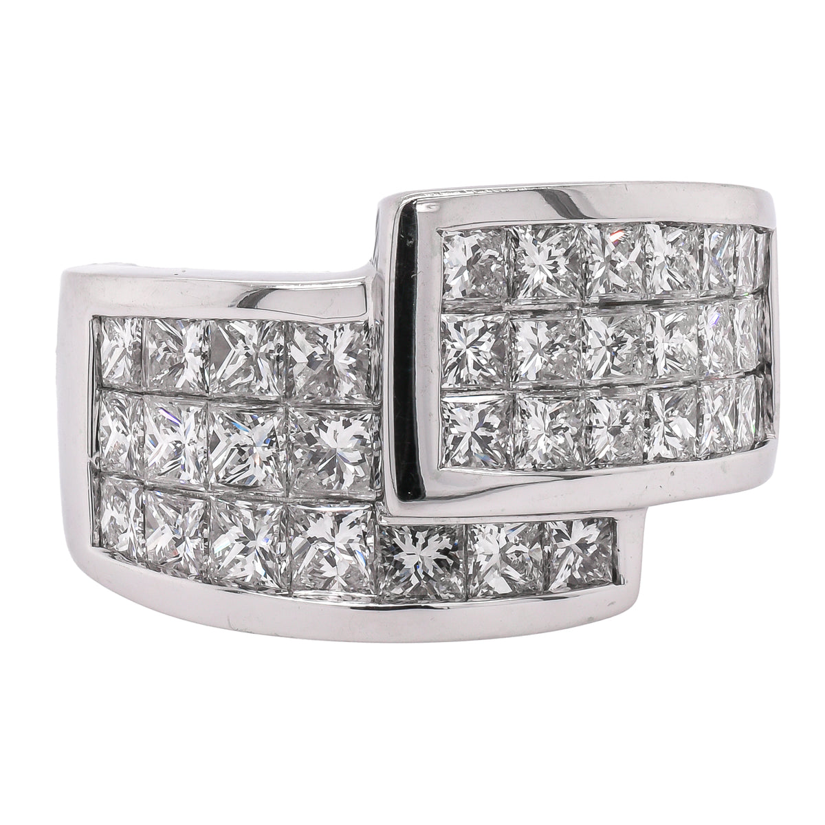 18K White Gold Princess Cut Diamond Ring | 2.70 CTW G/SI Diamonds