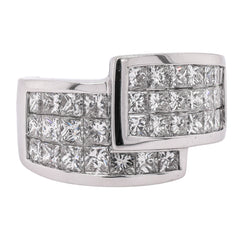 18K White Gold Princess Cut Diamond Ring | 2.70 CTW G/SI Diamonds, view 1