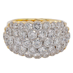 18K Yellow Gold Round Diamond Bubble Cluster Ring | 3.59 CTW, view 1