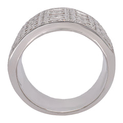 18K White Gold Baguette & Round Diamond Cigar Band | 1.68 CTW, view 2