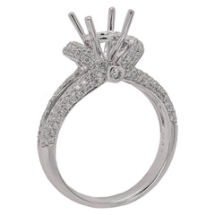 18K White Gold Diamond Split Shank Semi-Mount Engagement Ring | 0.71 CTW, view 2