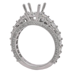 18K White Gold Princess & Round Diamond Engagement Ring | 1.76 CTW, view 2