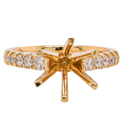 18K Yellow Gold Tiffany Style Diamond Semi-Mount Engagement Ring | 0.35 CTW, view 1