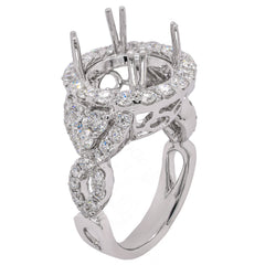 Diamond Semi-Mount Ring, view 2