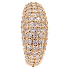 14K Yellow Gold Diamond Pave Single Ear Cuff 6.6mm, view 1