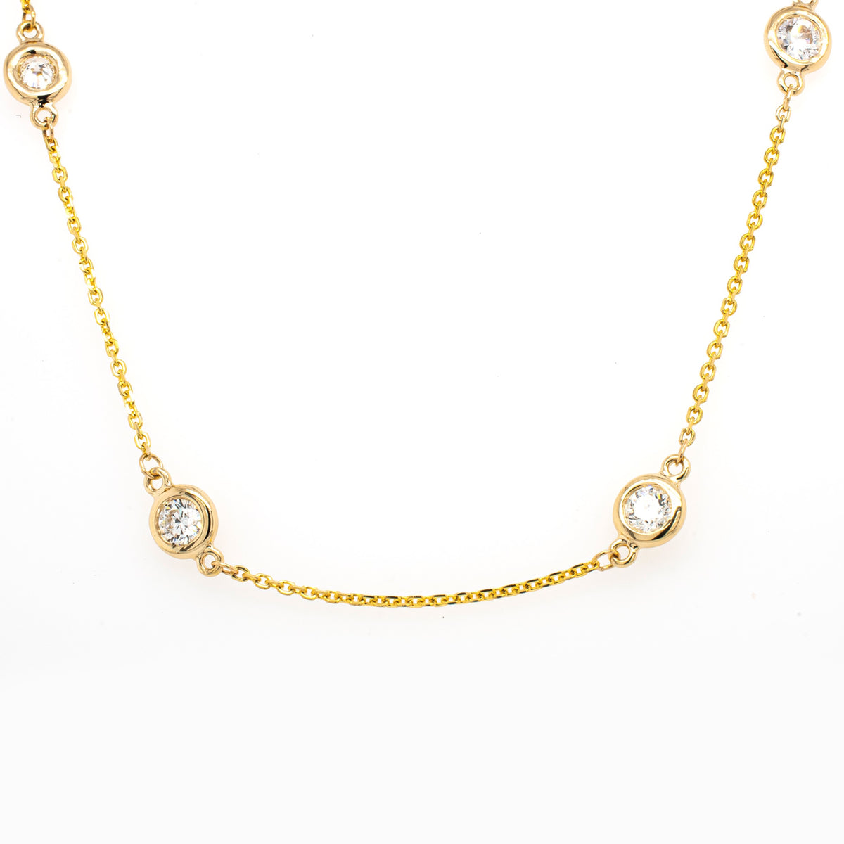 14K Yellow Gold Diamonds by the Yard Necklace | 1.50 CTW