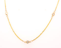 14K Yellow Gold Diamond by the Yard Necklace, view 2