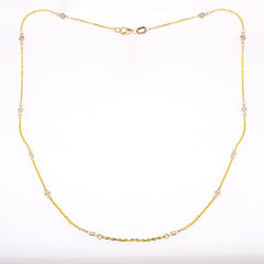 14K Yellow Gold Diamond by the Yard Necklace | 0.24 CTW, view 1