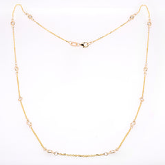 14K Yellow Gold Diamond by the Yard Necklace | 0.50 CTW, view 1
