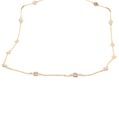 14K Yellow Gold Diamond by The Yard 2.00CT Necklace, view 2