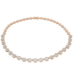 14K Yellow Gold Diamond Emerald Cut Necklace, view 1
