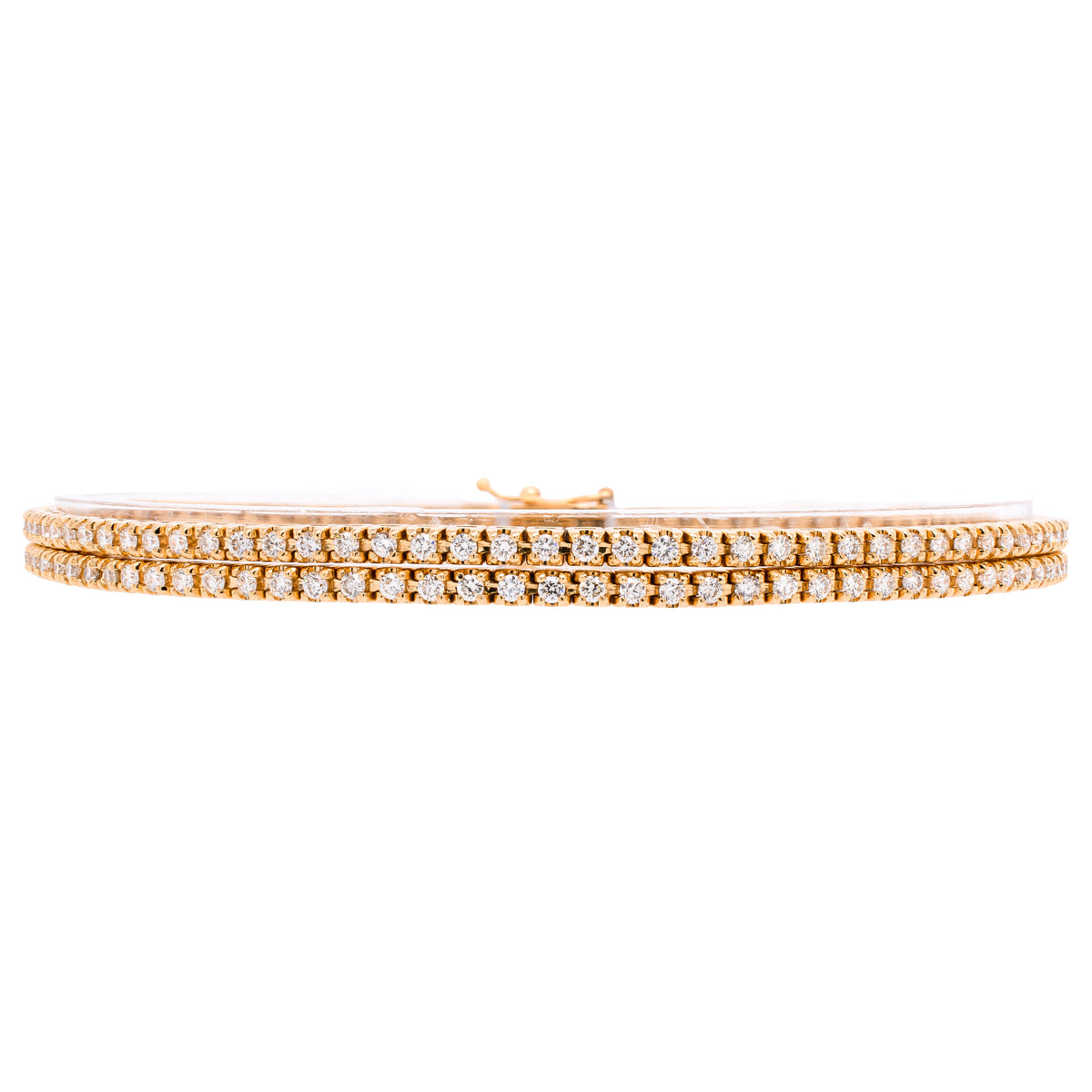 18K Yellow Gold Double Tennis Bracelet