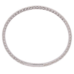 14K White Gold Diamond Flexi Bangle Bracelet 3.41CTW, view 1