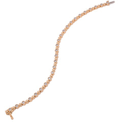 14K Yellow Gold Bezel Diamond and Ball Tennis Bracelet, view 2