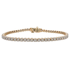 14K Yellow Gold Diamond Tennis Bracelet 1.83ct, view 1