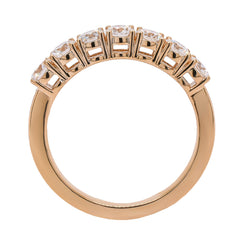 14K Yellow Gold Lab Diamond 7- Stone Wedding Band 1 CTW | F VS, view 3