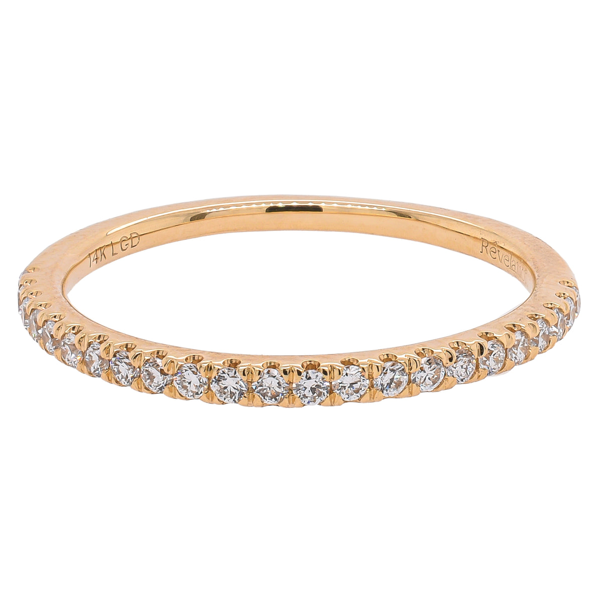 14K Yellow Gold Lab Diamond Wedding Band – 0.18 CTW | F VS