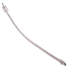 14K White Gold Lab Diamond Tennis Bracelet | 5.00 CTW Round Brilliant Lab Diamonds, view 2