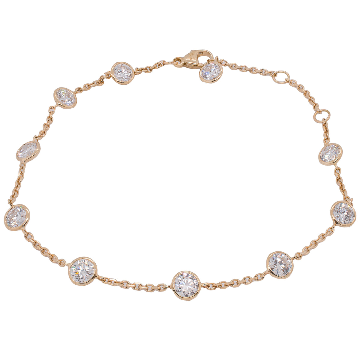 14K Yellow Gold Diamonds by the Yard Lab Diamond Bracelet – 2.00 CTW