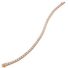 14K Yellow Gold Lab Diamond Tennis Bracelet 7CTW, view 2