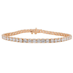 14K Yellow Gold Lab Diamond Tennis Bracelet 7CTW, view 1