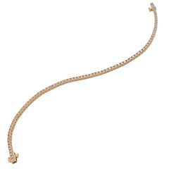 14K Yellow Gold Lab Diamond 2ct Tennis Bracelet, view 2