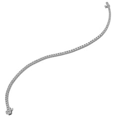 14K White Gold Lab Diamond 2ct Tennis Bracelet, view 2