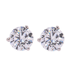 14K White Gold 1.00 CTW Lab Grown Diamond Martini Stud Earrings | E/F VS, view 1