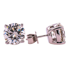 14K White Gold Lab Diamond 1CT each Stud Earrings, view 2
