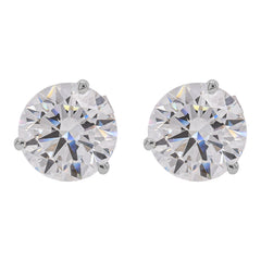 14K White Gold 1.5CT Lab Grown Diamond Stud Earrings 3CTW, view 1