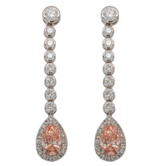 LAB DIAM EARRINGS, view 1