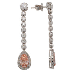 LAB DIAM EARRINGS, view 2
