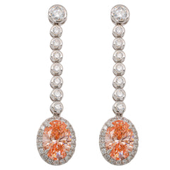 LAB DIAM EARRINGS, view 1