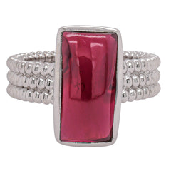 Sterling Silver Garnet Ring, view 1