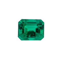 18K Yellow Gold & Platinum Columbian Emerald Diamond Pendant Necklace, view 3