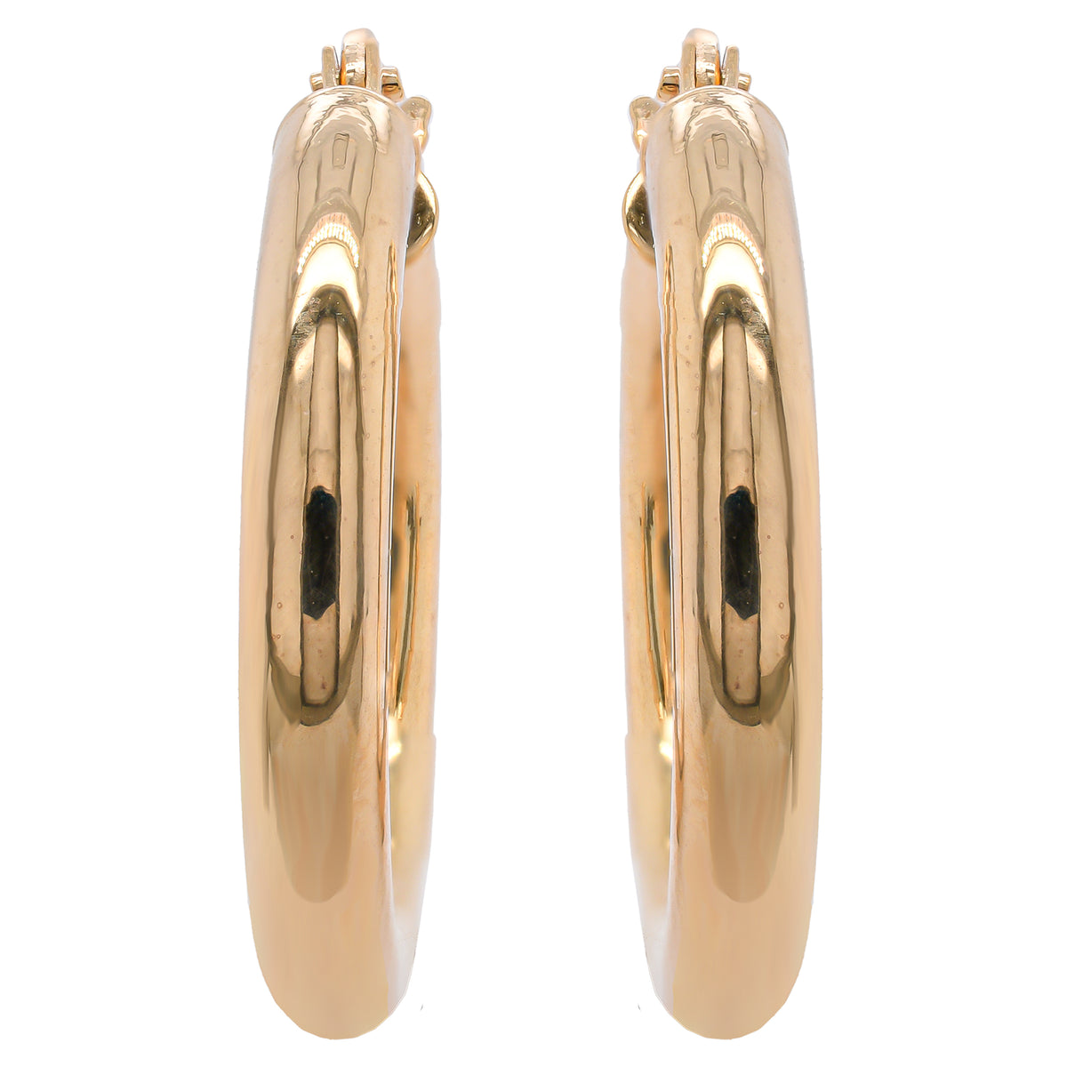 14K Yellow Gold 15mm Hoop Earrings