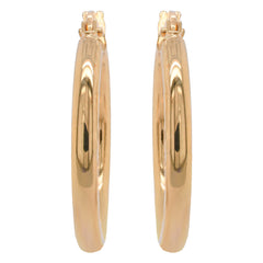 14K Yellow Gold 18.5mm Hoop Earrings, view 1